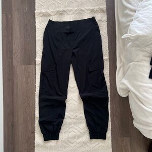 Athleta Black Cargo Joggers, Wicking Material